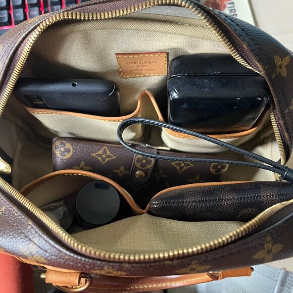 Authentic Louis Vuitton Trouville Monogram Brown Satchel Top Handle w Du… - Picture 9 of 16